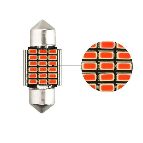 工厂直销 汽车led阅读灯 31mm 18smd 3014超高亮牌照灯 解码双尖